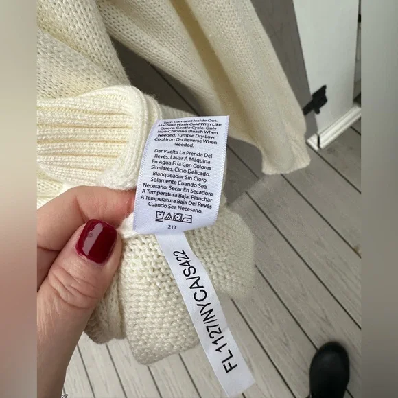 Free Assembly Cream Sweater with Pink and Purple Patterns- Cotton & Wool - Picture 4 of 15